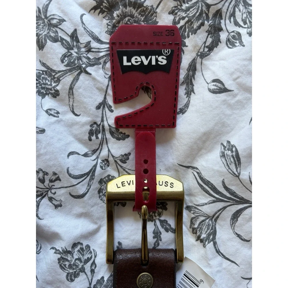 Levi's Denizen Brown Leather Belt 36(M) New With Tags 36/90
